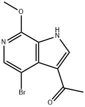 3-Acetyl-4-broMo-7-Methoxy-6-azaindole Structure