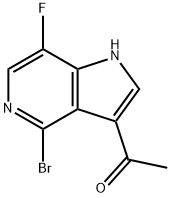 3-Acetyl-4-broMo-7-fluoro-5-azaindole Structure