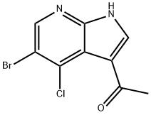 1-(5-溴-4-氯-1H-吡咯并[2,3-B]吡啶-3-基)乙酮, 1427504-73-1, 结构式