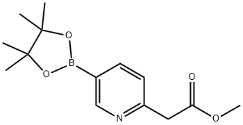 2-Pyridineacetic acid, 5-(4,4,5,5-tetraMethyl-1,3,2-dioxaborolan-2-yl)-, Methyl ester, 1428761-14-1, 结构式