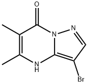 3-溴-5,6-二甲基-吡唑并[1,5-A]嘧啶-7(4H)-酮 结构式