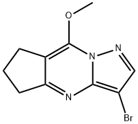 3-BroMo-8-Methoxy-6,7-dihydro-5H-cyclopenta[d]pyrazolo[1,5-a]pyriMidine Structure