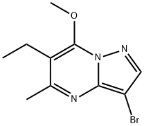 3-溴-6-乙基-7-甲氧基-5-甲基吡唑并[1,5-A]嘧啶, 1429309-29-4, 结构式