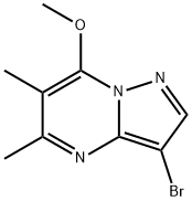 3-BroMo-7-Methoxy-5,6-diMethylpyrazolo[1,5-a]pyriMidine,1429309-31-8,结构式