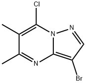 3-BroMo-7-chloro-5,6-diMethylpyrazolo[1,5-a]pyriMidine Structure