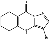 3-ブロモ-5,6,7,8-テトラヒドロピラゾロ[5,1-B]キナゾリン-9(4H)-オン 化学構造式