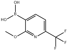 (2-メトキシ-6-(トリフルオロメチル)ピリジン-3-イル)ボロン酸 化学構造式