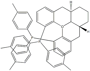 (+)-1,13-Bis[di(4-Methylphenyl)phosphino]-(5aR,8aR,14aR)-5a,6,7,8,8a,9-hexahydro-5H-[1]benzopyrano[3,2-d]xanthene Struktur