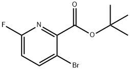 3-溴-6-氟吡啶-2-羧酸叔丁酯 结构式