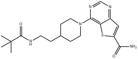 Thieno[3,2-d]pyriMidine-6-carboxaMide, 4-[4-[2-[(2,2-diMethyl-1-oxopropyl)aMino]ethyl]-1-piperidinyl]-|SIRT-IN-1
