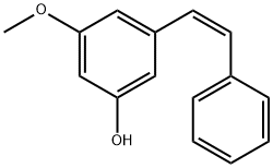 (Z)-3-ヒドロキシ-5メトキシスチルベン 化学構造式