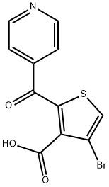 4-broMo-2-(4-pyridinylcarbonyl)-3-Thiophenecarboxylic acid Structure
