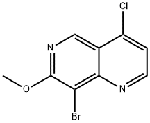 4-氯-8-溴-7-甲氧基-1,6-萘啶,1434142-06-9,结构式