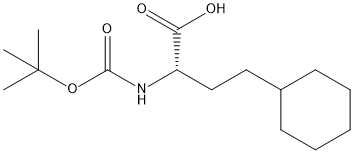 (S)-2-((tert-butoxycarbonyl)amino)-4-cyclohexylbutanoic acid Struktur