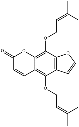 4,9-双[(3-甲基-2-丁烯-1-基)氧基]-7H-呋喃并[3,2-G][1]苯并吡喃-7-酮, 14348-21-1, 结构式