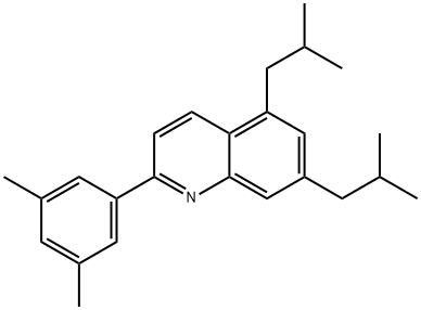 2-(3,5-DiMethyl-phenyl)-5,7-diisobutyl-quinoline,1436690-93-5,结构式
