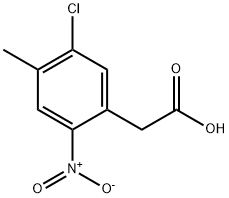 (5-Chloro-4-Methyl-2-nitrophenyl)acetic acid, 1437794-56-3, 结构式