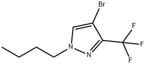 4-BROMO-1-BUTYL-3-(TRIFLUOROMETHYL)PYRAZOLE, 1437794-58-5, 结构式