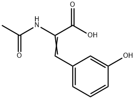 (E) - 2 - acetaMido - 3 - (3 - hydroxyphenyl)acrylic acid Struktur