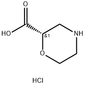 (S)-Morpholine-2-carboxylic acid hydrochloride Struktur