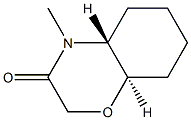 2H-1,4-Benzoxazin-3(4H)-one, hexahydro-4-Methyl-, trans- (9CI) Structure