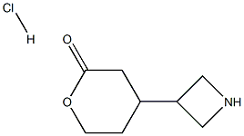 4-(Azetidin-3-yl)tetrahydro-2H-pyran-2-one hydrochloride Struktur