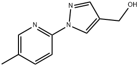 (1-(5-メチルピリジン-2-イル)-1H-ピラゾール-4-イル)メタノール 化学構造式