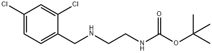 (2-((2,4-二氯苄基)氨基)乙基)氨基甲酸叔丁酯, 1439823-61-6, 结构式