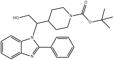 1-Piperidinecarboxylic acid, 4-[2-hydroxy-1-(2-phenyl-1H-benziMidazol-1-yl)ethyl]-, 1,1-diMethylethyl ester Struktur