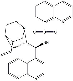 N-[(9S)-8α-シンコナン-9-イル]キノリン-8-スルホンアミド 化学構造式