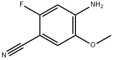 2-氟-4-氨基-5-甲氧基苯腈, 1441723-24-5, 结构式