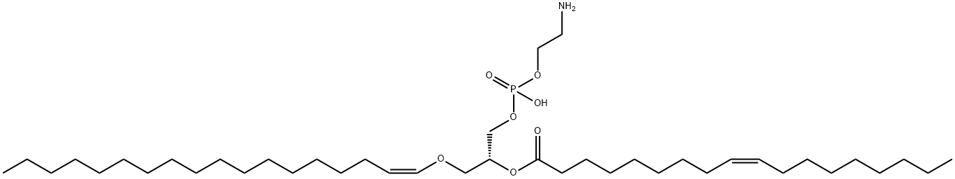 1-(1Z-octadecenyl)-2-oleoyl-sn-glycero-3-phosphoethanolaMine Structure