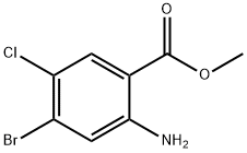 2-アミノ-4-ブロモ-5-クロロ安息香酸メチル 化学構造式