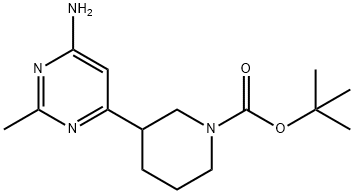 tert-butyl 3-(6-aMino-2-MethylpyriMidin-4-yl)piperidine-1-carboxylate Struktur