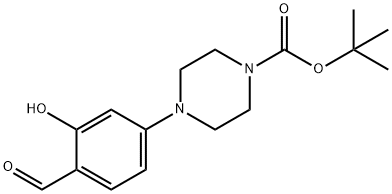 tert-Butyl 4-(4-forMyl-3-hydroxyphenyl)piperazine-1-carboxylate Struktur