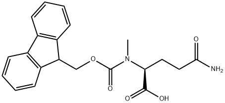 N2-[(9H-芴-1-甲氧基)羰基]-N-甲基-L-谷氨酰胺, 1446478-17-6, 结构式