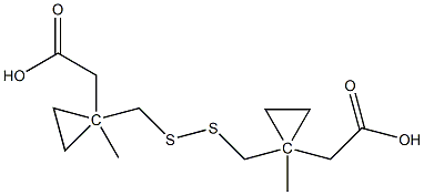 1,1'-[Dithiobis(Methylene)]biscyclopropaneacetic Acid Methyl Ester 化学構造式