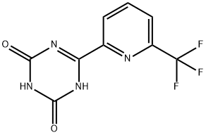6-(6-(trifluoromethyl)pyridin-2-yl)-1,3,5-triazine-2,4(1H,3H)-dione Struktur