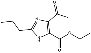 5-アセチル-2-プロピル-1H-イミダゾール-4-カルボン酸エチルエステル 化学構造式