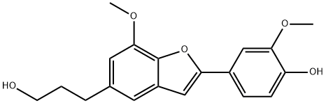 2-(4-HYDROXY-3-METHOXYPHENYL)-7-METHOXY-5-BENZOFURANPROPANOL, 144735-57-9, 结构式