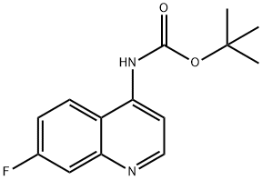 tert-butyl 7-fluoroquinolin-4-ylcarbaMate Struktur