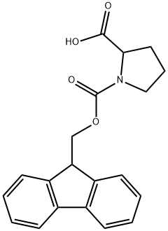 ピロリジン-1,2-ジカルボン酸1-(9H-フルオレン-9-イル)メチル 化学構造式