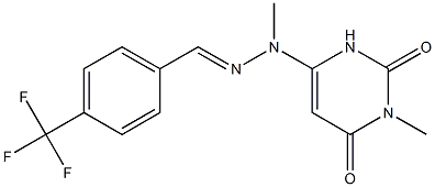 (E)-3-Methyl-6-(1-Methyl-2-(4-(trifluoroMethyl)benzylidene)hydrazinyl)pyriMidine-2,4(1H,3H)-dione Structure