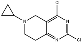 2,4-dichloro-6-cyclopropyl-5,6,7,8-tetrahydropyrido[4,3-d]pyriMidine Struktur