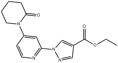 ethyl 1-(4-(2-oxopiperidin-1-yl)pyridin-2-yl)-1H-pyrazole-4-carboxylate Structure