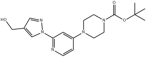 tert-butyl 4-(2-(4-(hydroxyMethyl)-1H-pyrazol-1-yl)pyridin-4-yl)piperazine-1-carboxylate Structure