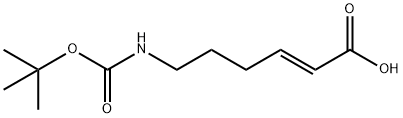 (2E)-6-[[(1,1-DiMethylethoxy)carbonyl]aMino]-2-hexenoic Acid Structure