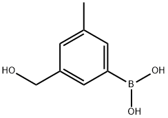 3-(羟甲基)-5-甲基苯硼酸 结构式