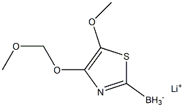 リチウムトリメトキシ(チアゾール-2-イル)ほう酸 化学構造式