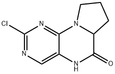 (S)-2-chloro-6a,7,8,9-tetrahydropyrrolo[2,1-h]pteridin-6(5H)-one Struktur